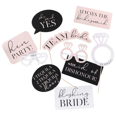 Bridal shower / utdrikningslag (brud) rekvisitter