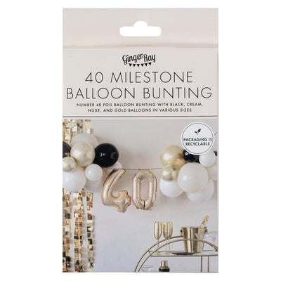 Bursdag eller rubinbryllup ballong-banner 40 år